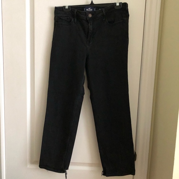 HOLLISTER Black High Rise Slim Straight Classic Stretch Jeans Size 13 /31 - Picture 11 of 11
